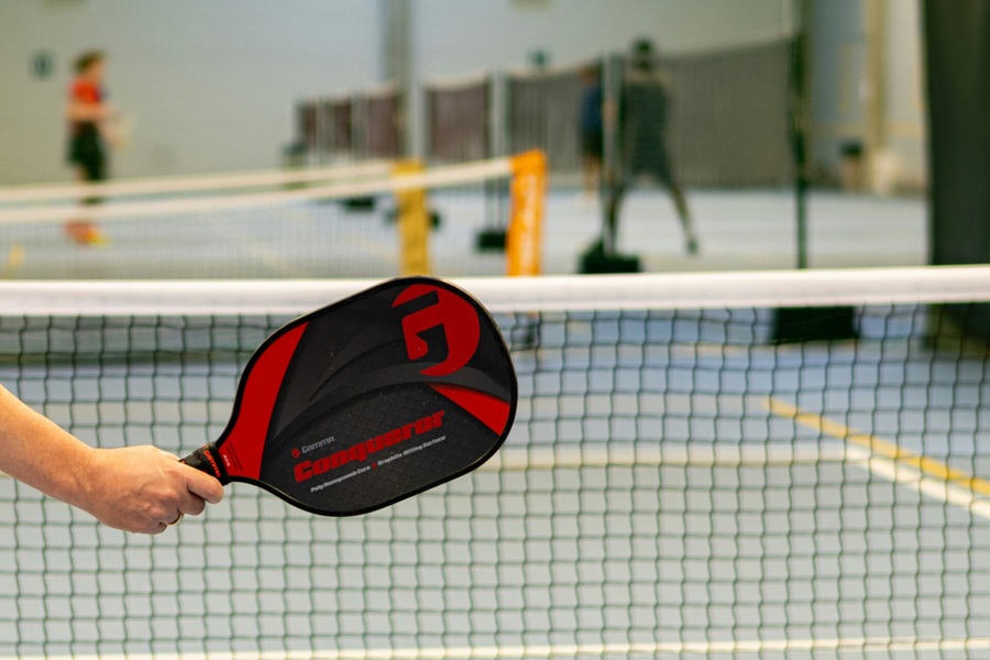 people playing pickleball